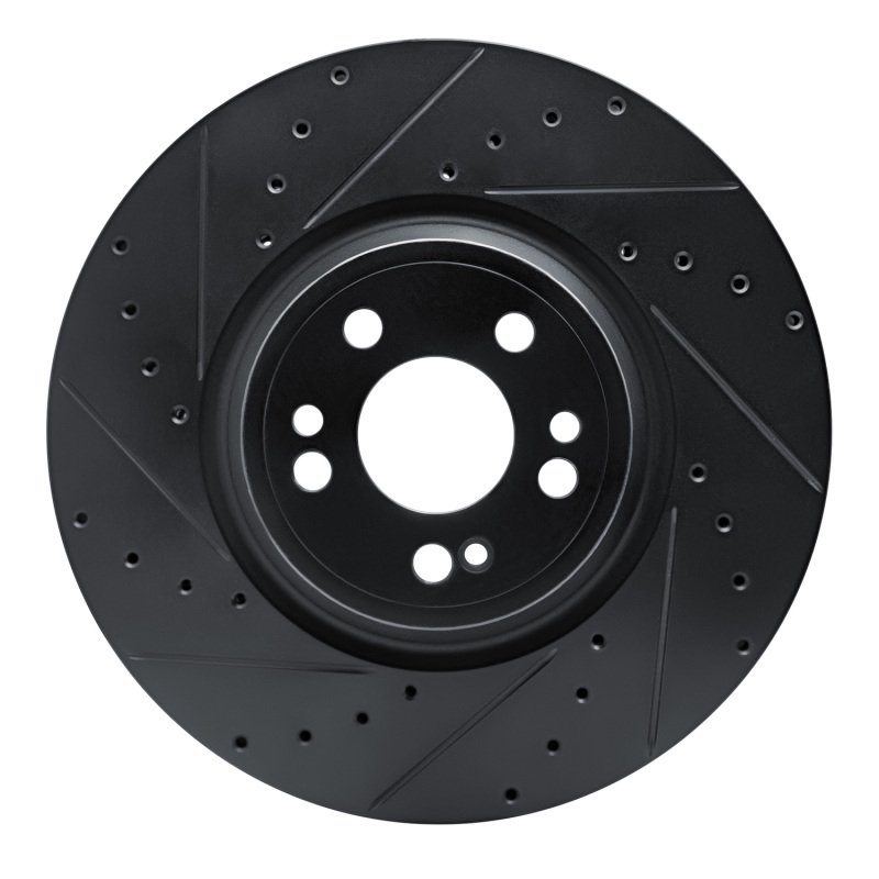 Mercedes-Benz GLE350 Brake Rotor (1) - Front Left - R1 Concepts - Drilled & Slotted - Black - `20-`25 Mercedes-Benz GLE350 Brake Rotor (1) - Front Left - R1 Concepts - Drilled & Slotted - Black - `20-`25